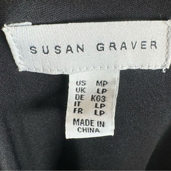 Susan Graver shades of green long sleeve wrap top midi dress size medium petite - Picture 7 of 8